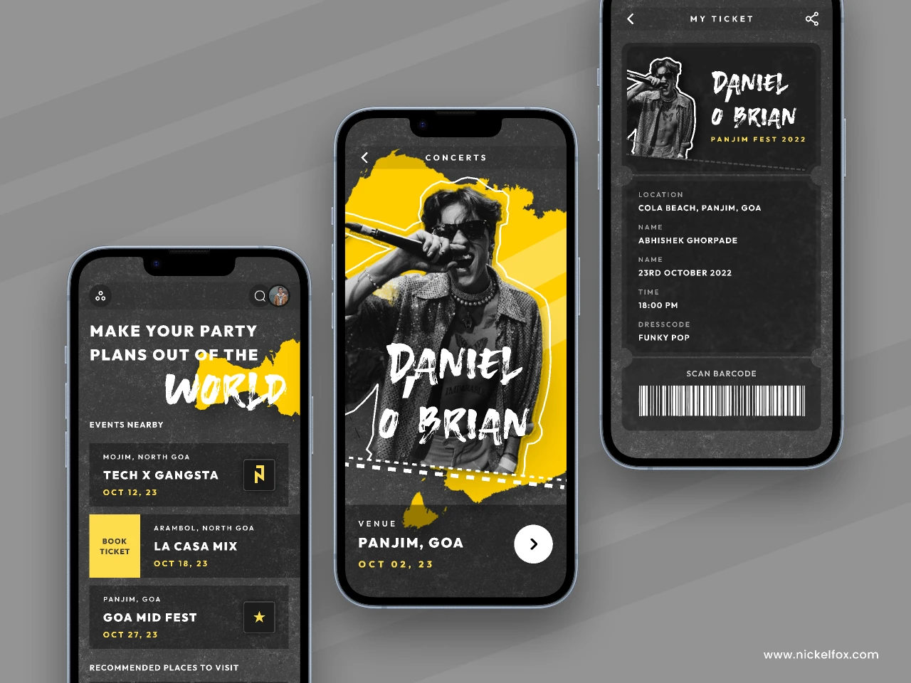 Party Hunt App for Figma and Adobe XD