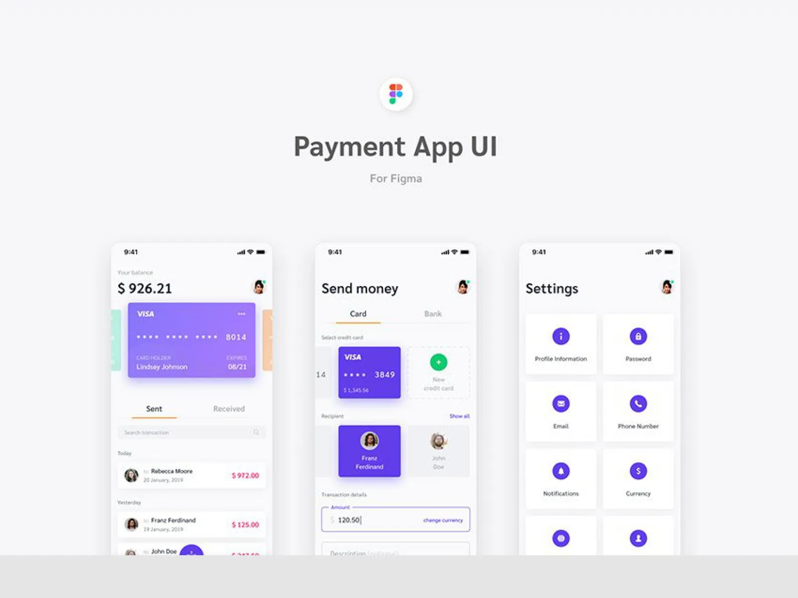 Payment App UI Kit  - Free Figma Template