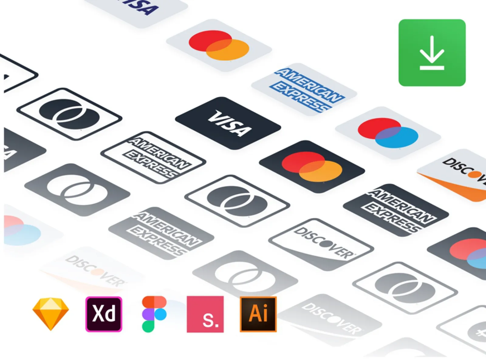Payment Methods Icon Set  - Free Figma Template