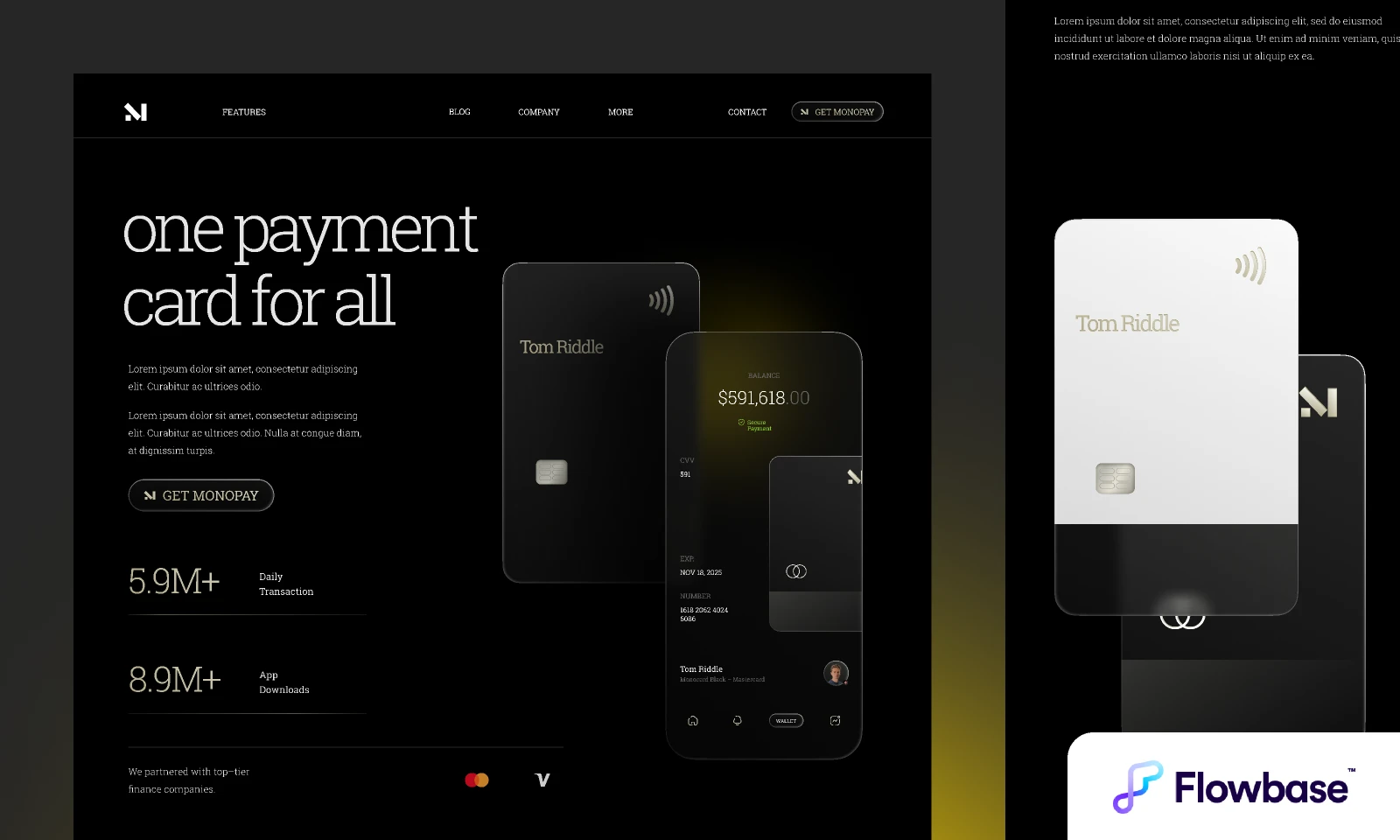 Payment Template  by Flowbase.co for Figma and Adobe XD