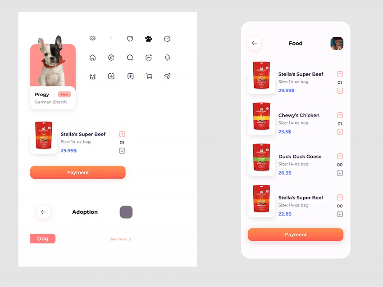 Pet Adoption UI App  - Free Figma Template