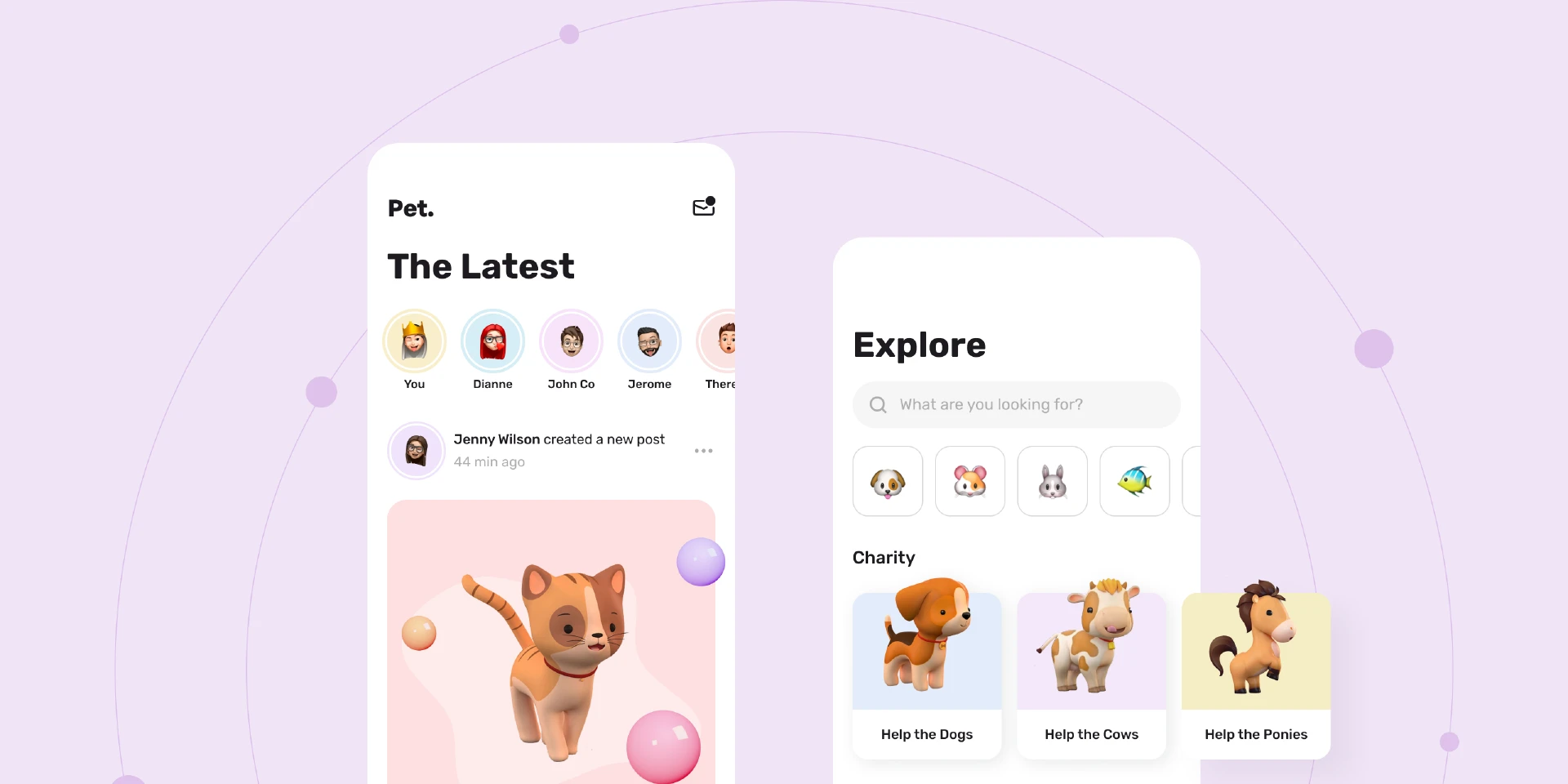 Pet Care Mobile App for Figma and Adobe XD