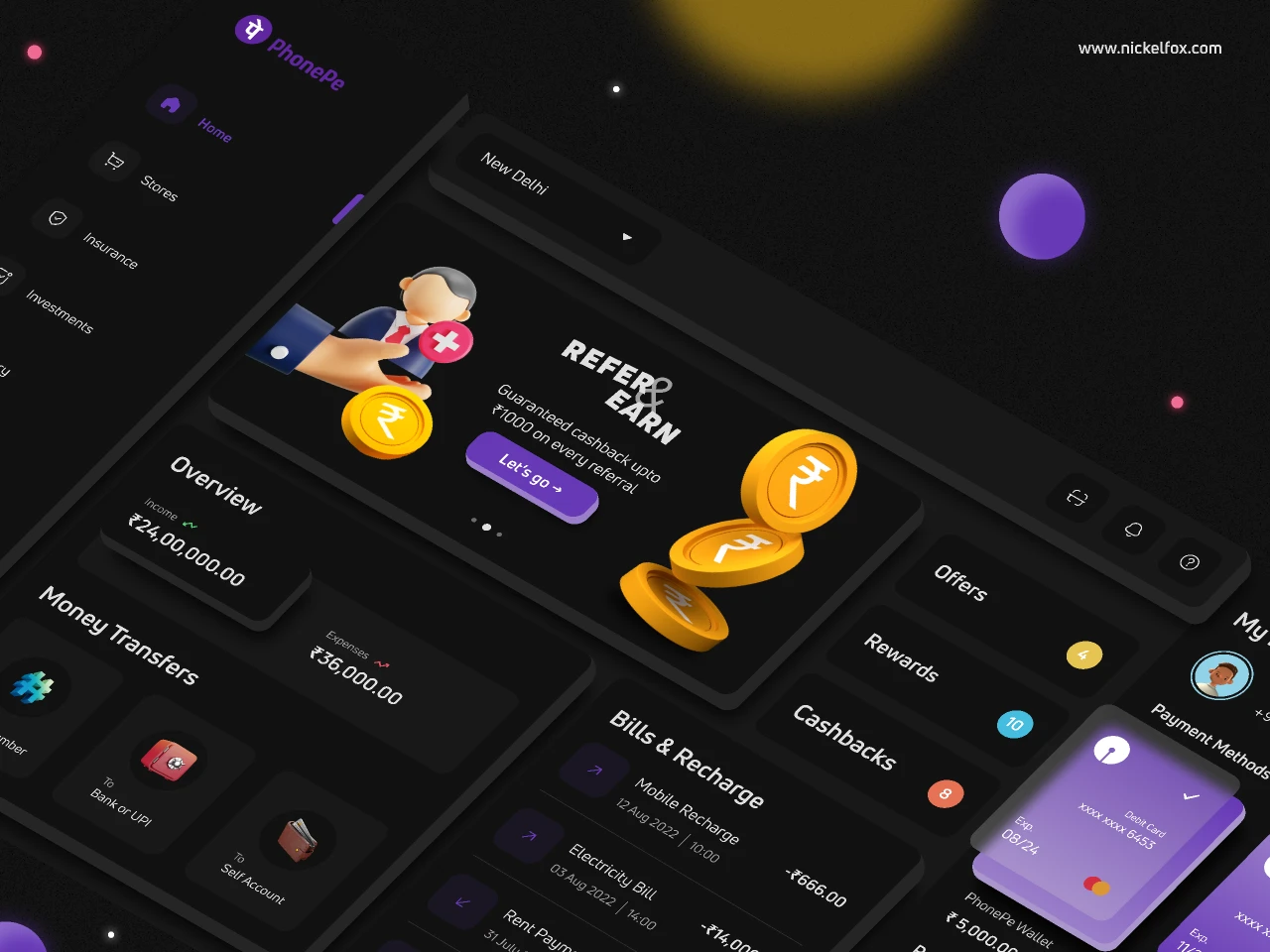 PhonePe Dashboard - FinTech for Figma and Adobe XD