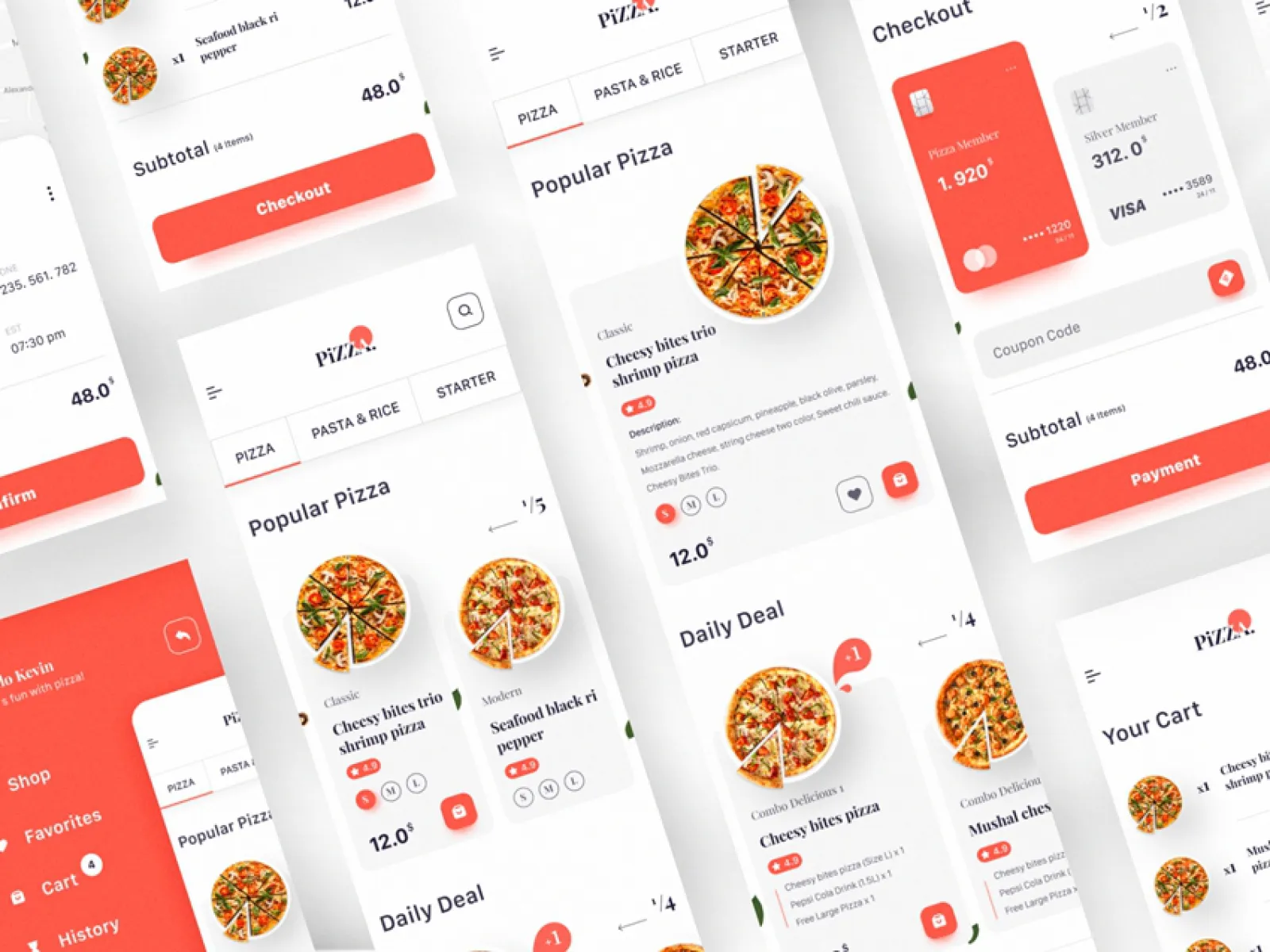 Pizza Store App Online  - Free Figma Template