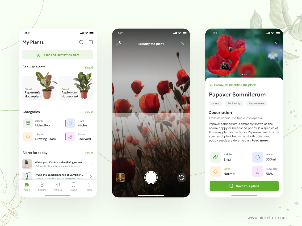 Plant Care App for Figma and Adobe XD
