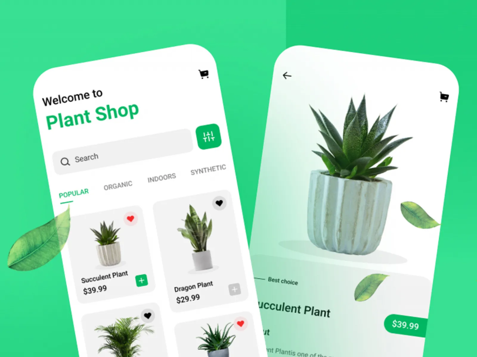 Plant Shop E-Commerce  - Free Figma Template