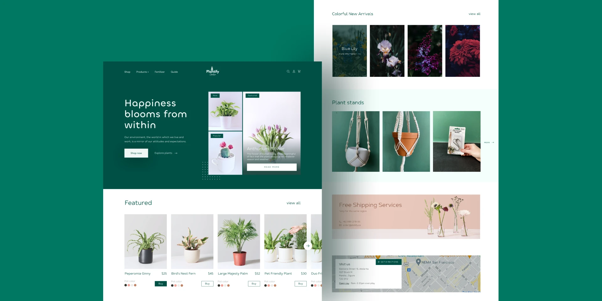 Plantify - Plant Shop Landing Page for Figma and Adobe XD