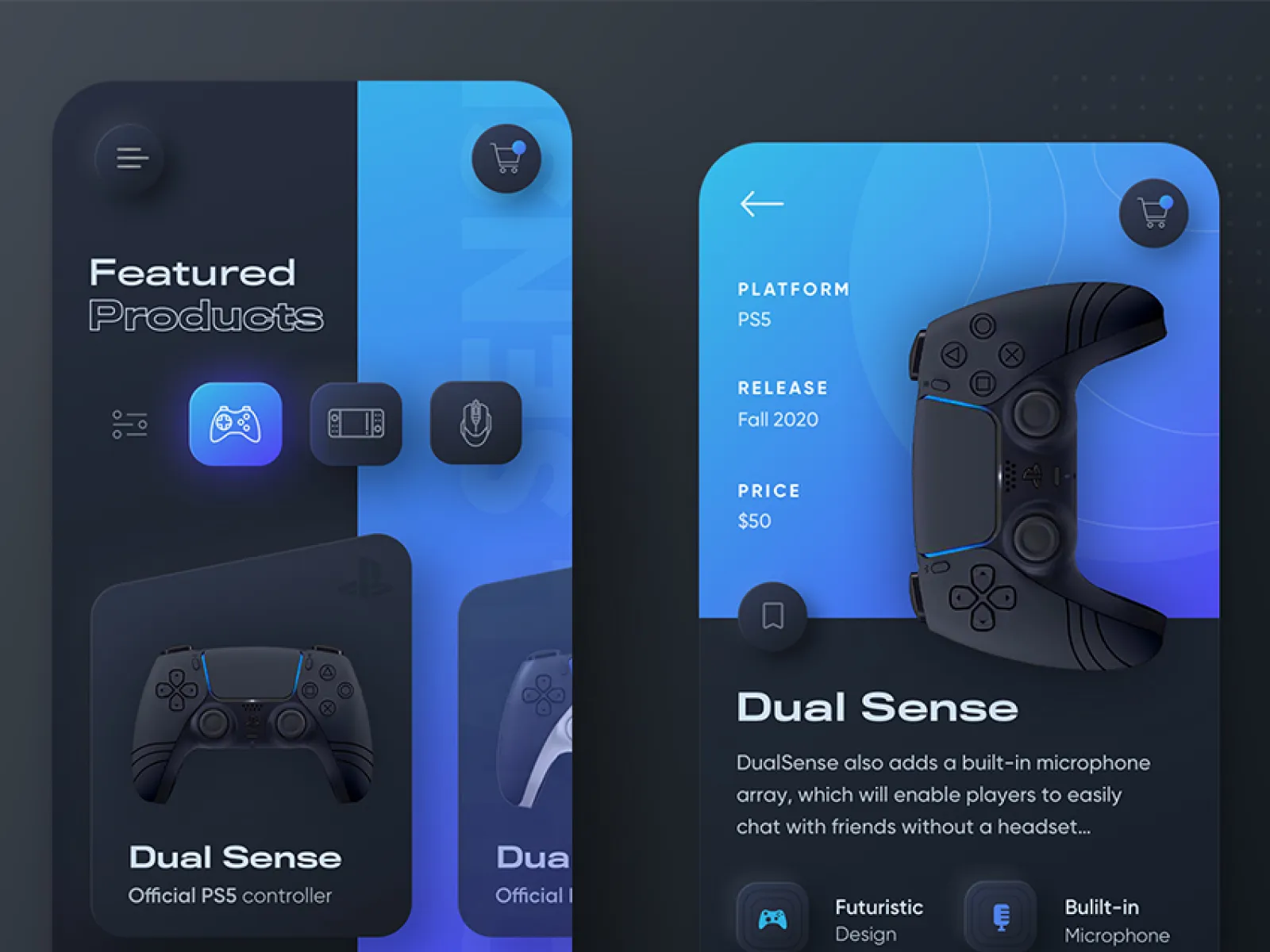 PlayStation Console App UI  - Free Figma Template