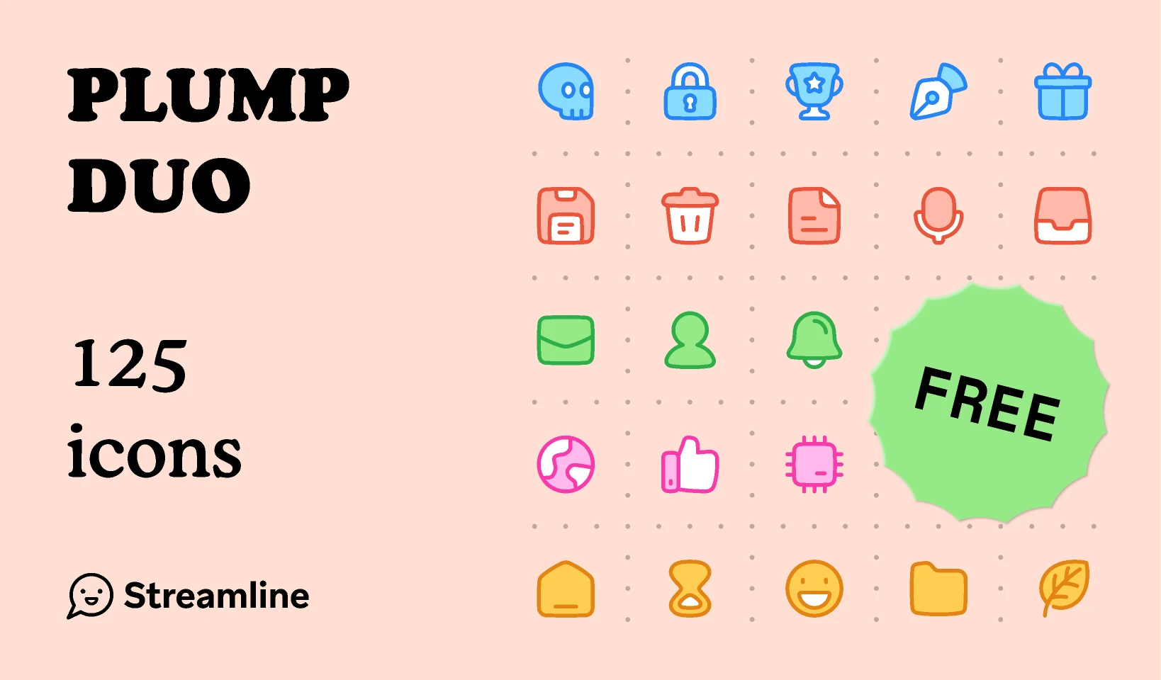 Plump Duo Icon Set for Figma and Adobe XD