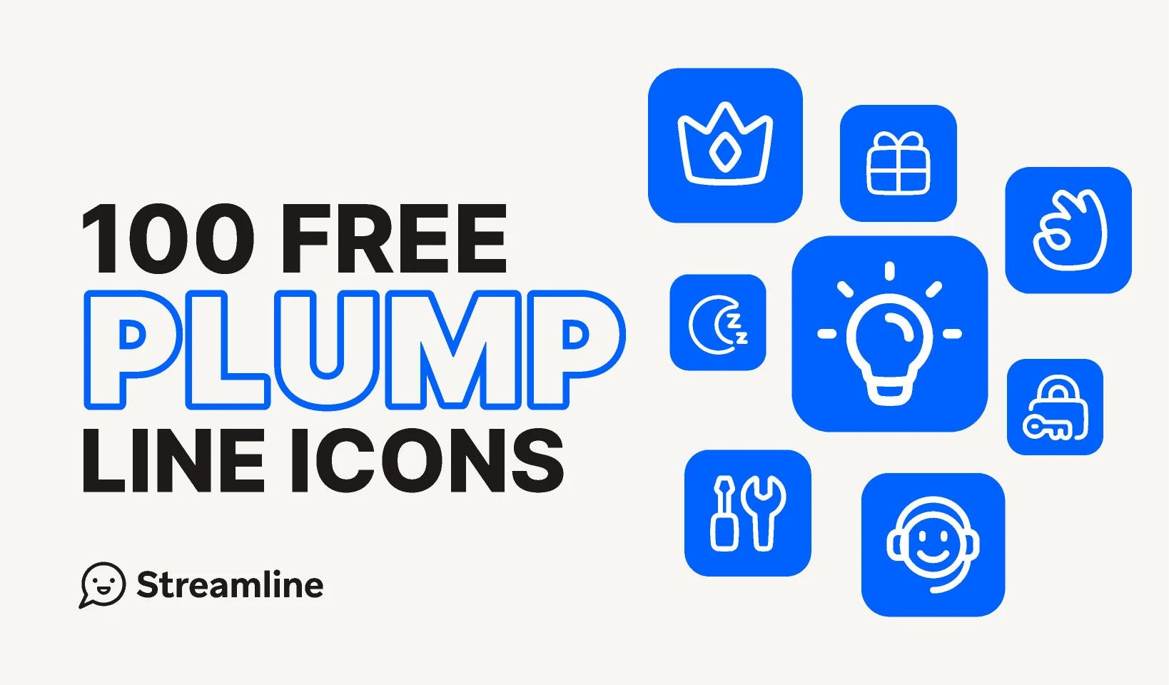 Plump Line Icons Set for Figma and Adobe XD