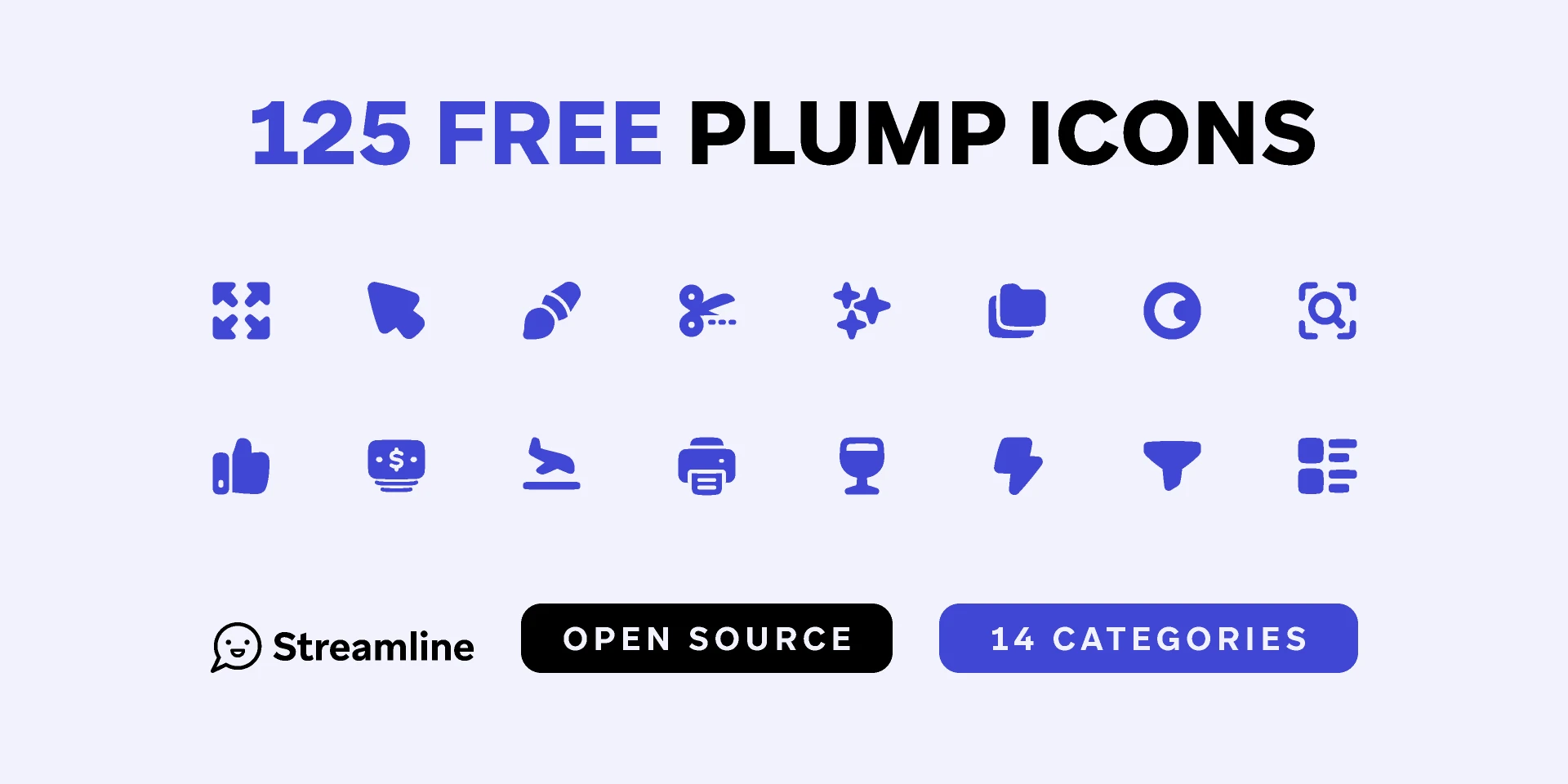 Plump Solid Icon Set for Figma and Adobe XD