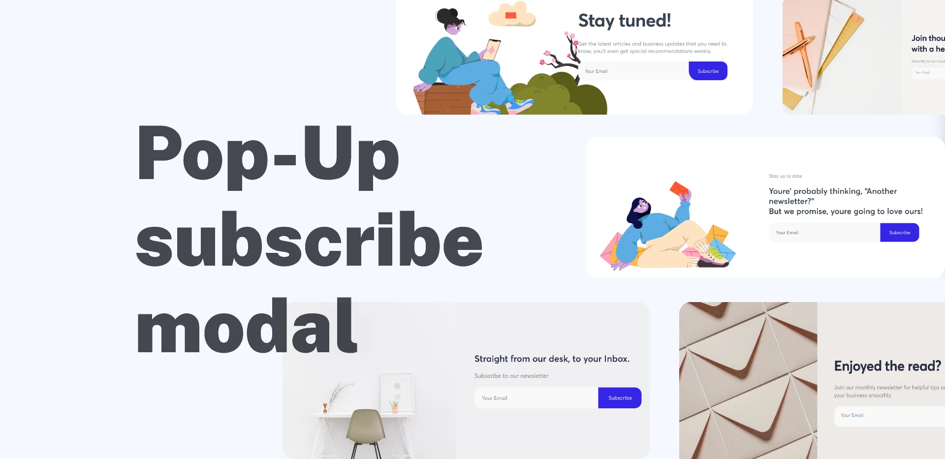 Pop-up Subscribe modal for Figma and Adobe XD