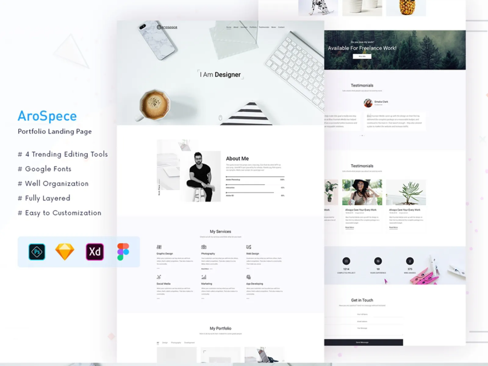 Portfolio Landing Page  - Free Figma Template