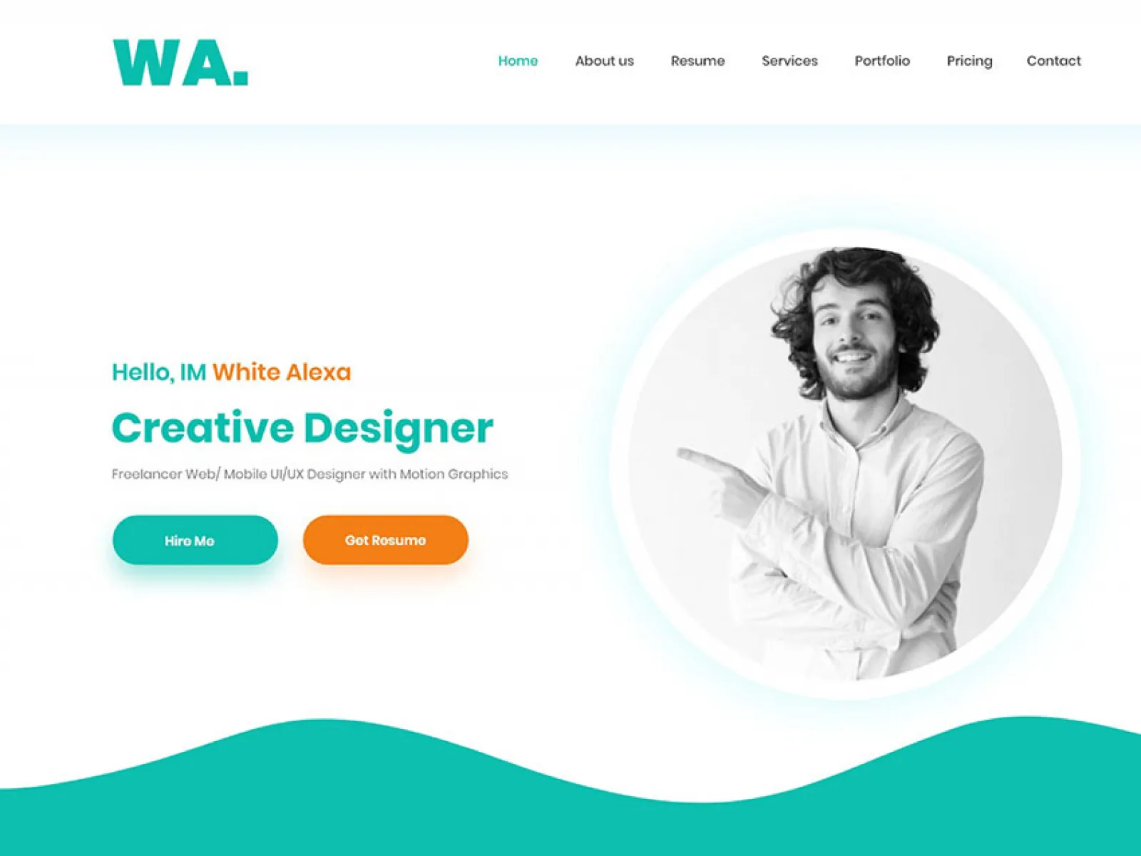 Portfolio One Page Template  - Free Figma Template