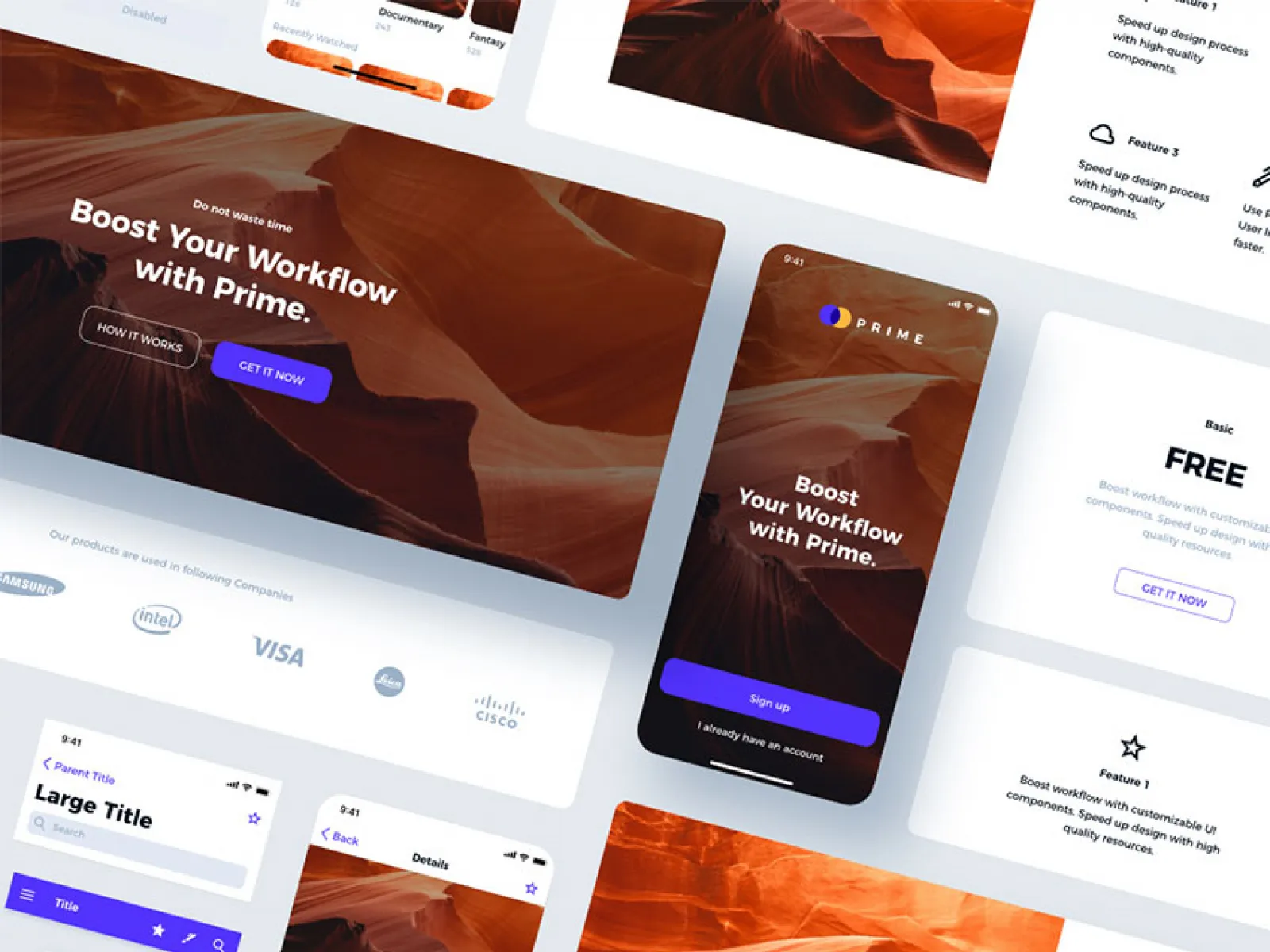 Premium Design UI Kit  - Free Figma Template