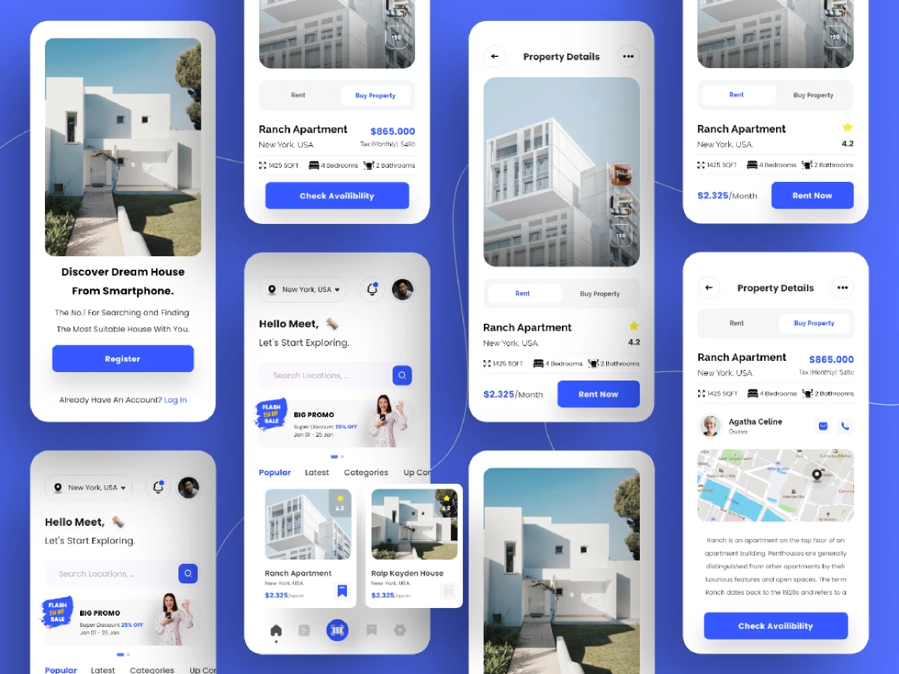 Property Real Estate - Rent & Buy App for Figma and Adobe XD