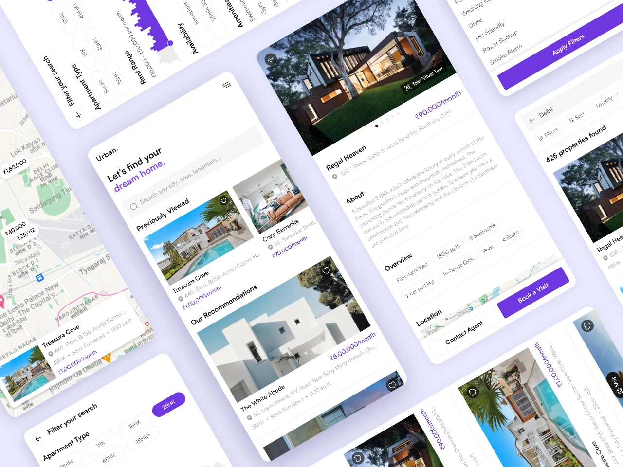 Property Rental App for Figma and Adobe XD