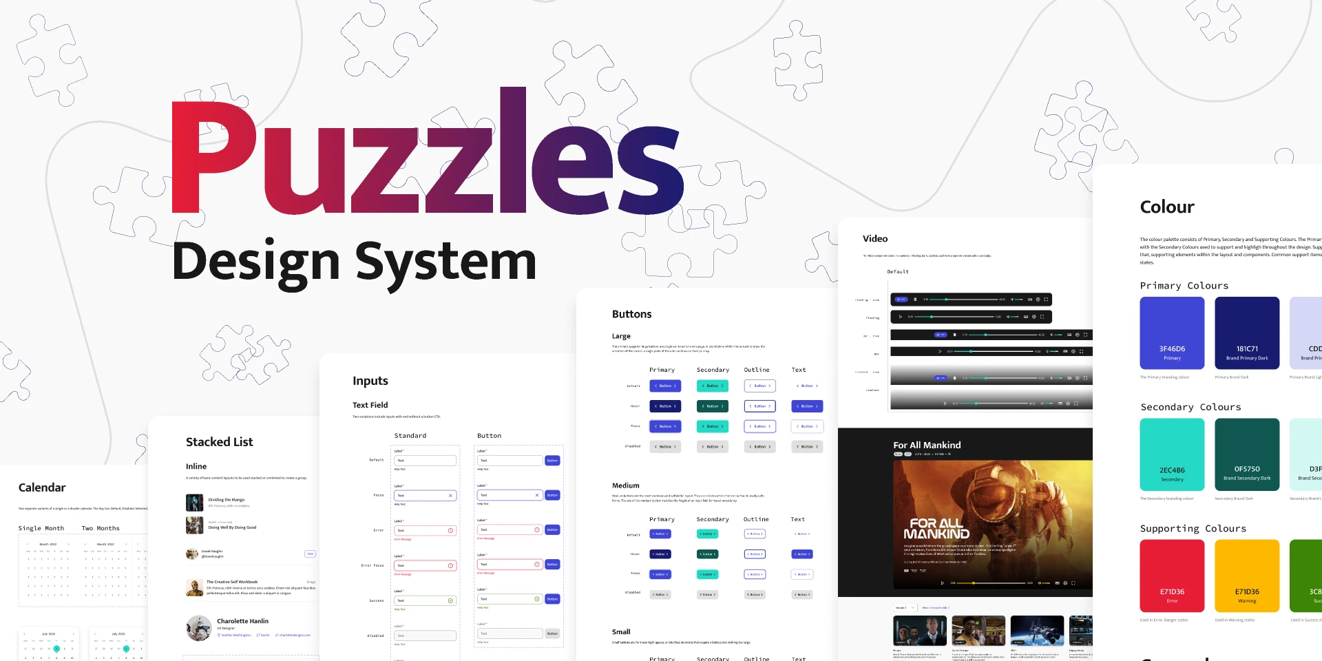 Puzzles Design System for Figma and Adobe XD