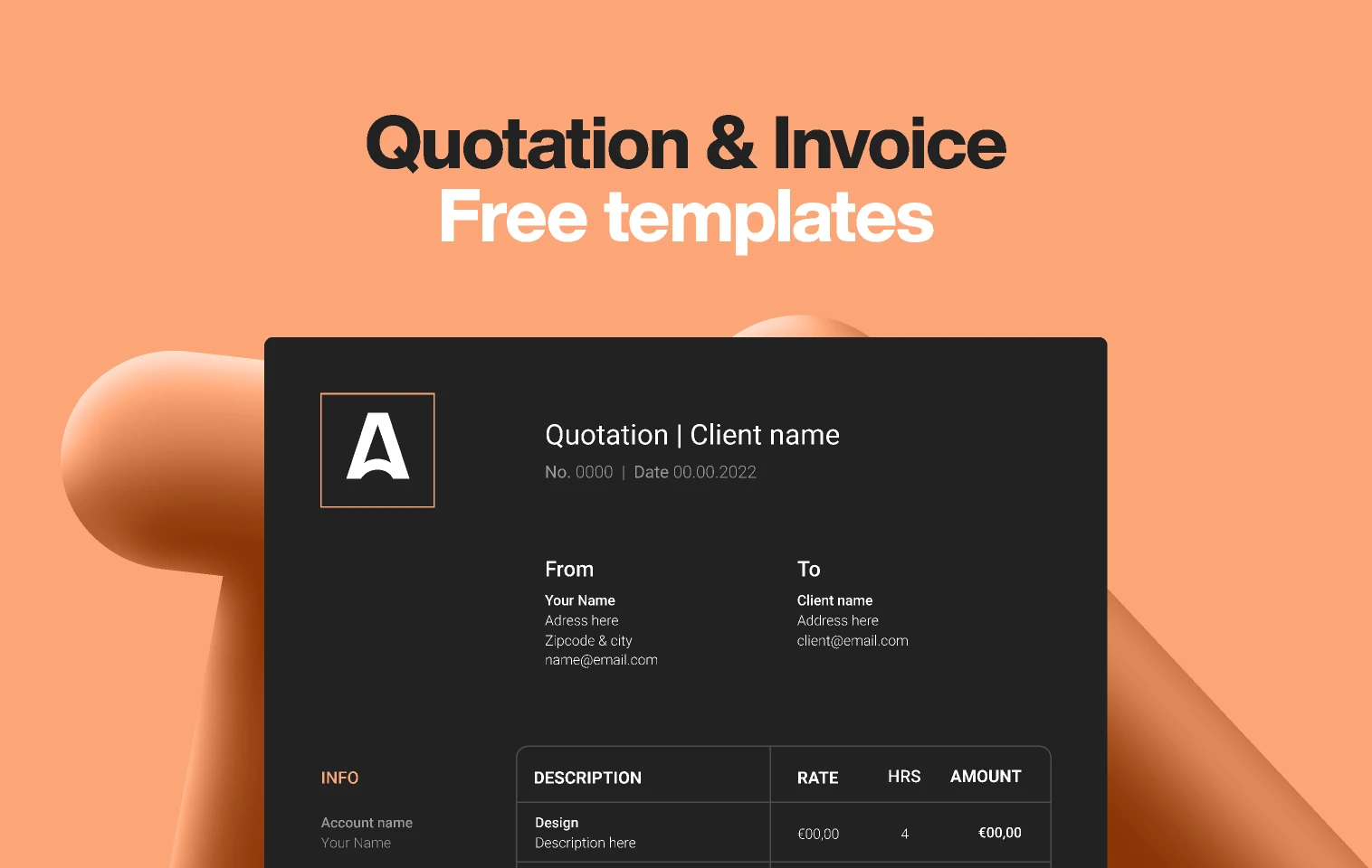 Quotation & Invoice  Templates for Figma and Adobe XD