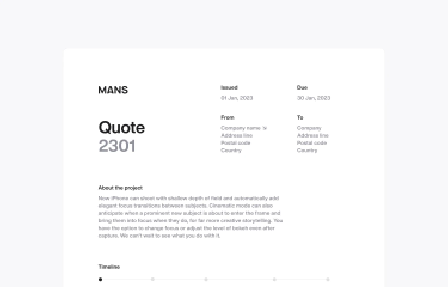 Quote Template for Figma and Adobe XD