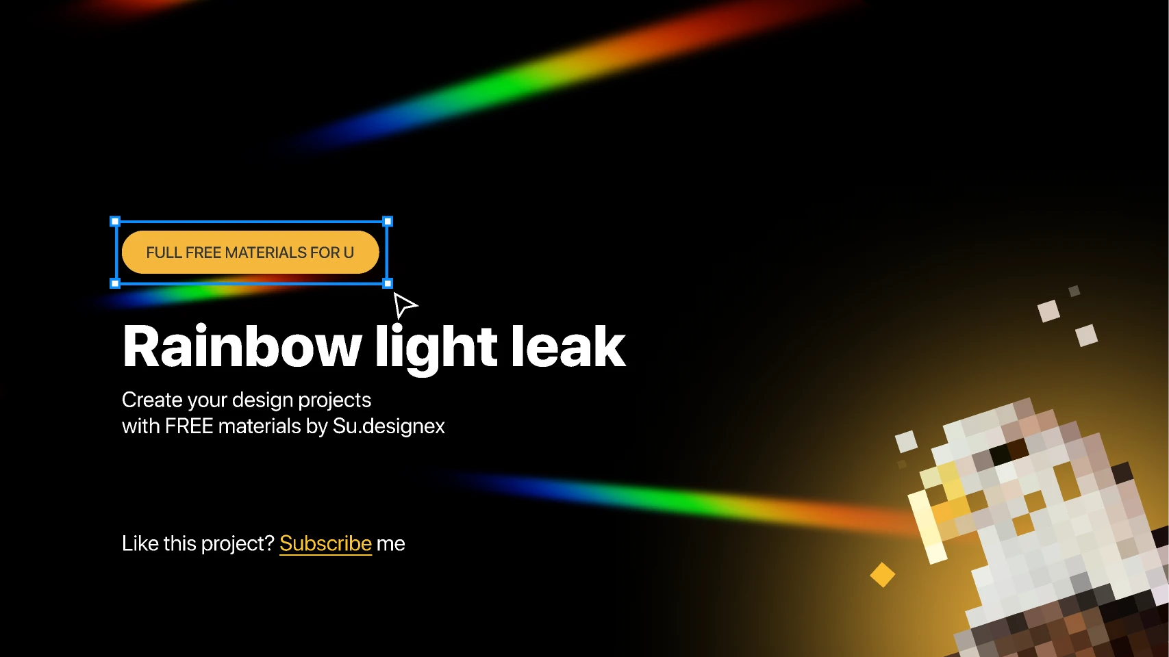 rainbow light leak for Figma and Adobe XD