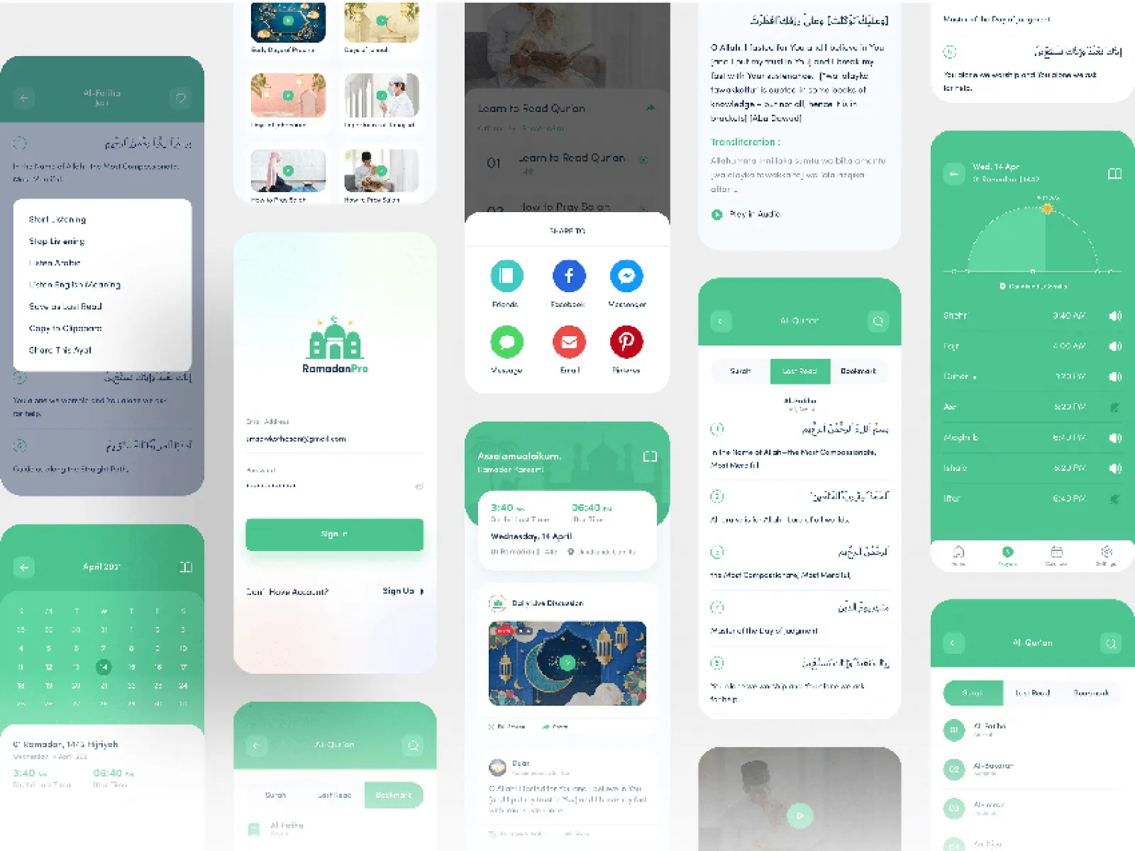 RamadanPro  Islamic App  - Free Figma Template
