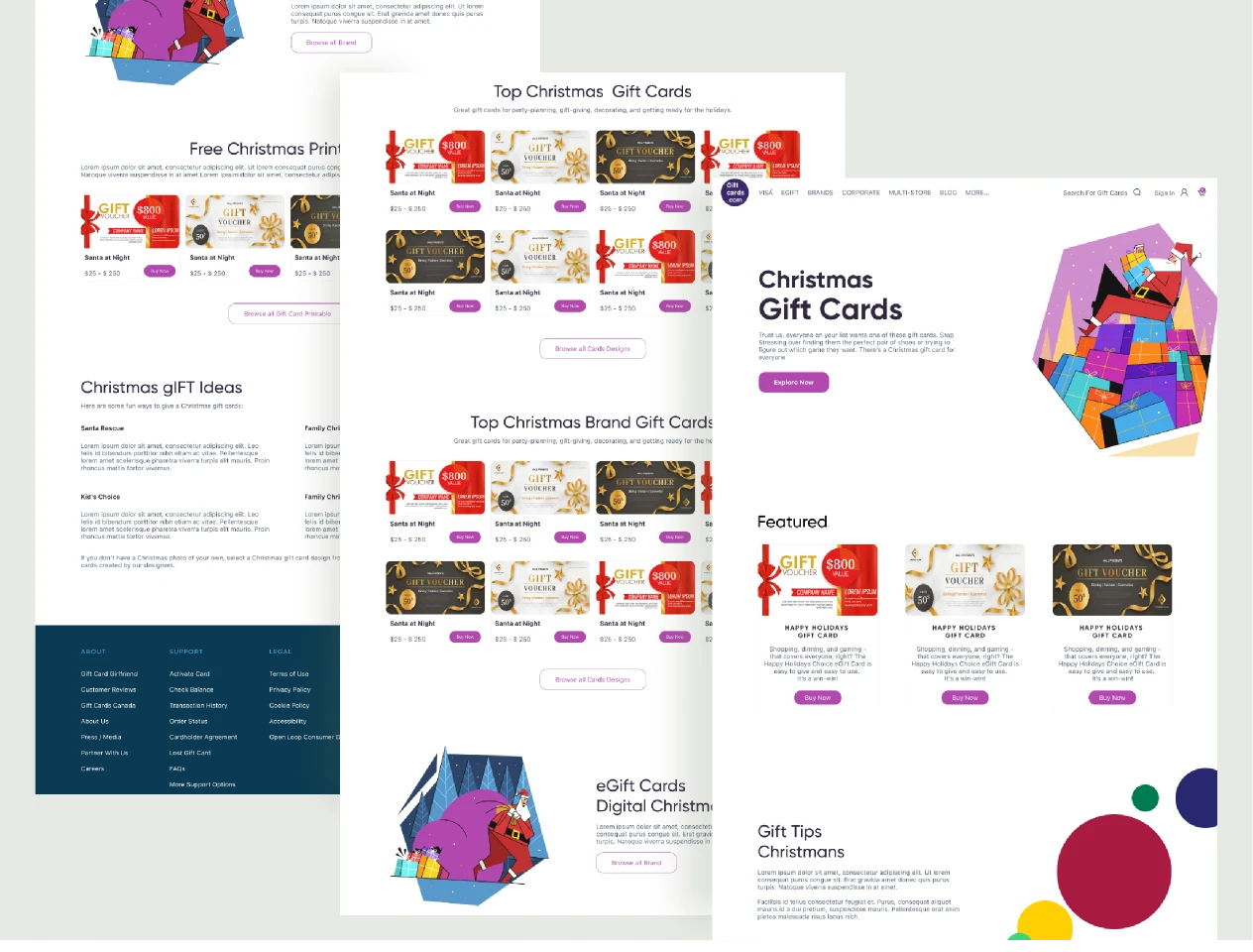 Re-Design Gift Card Website for Figma and Adobe XD