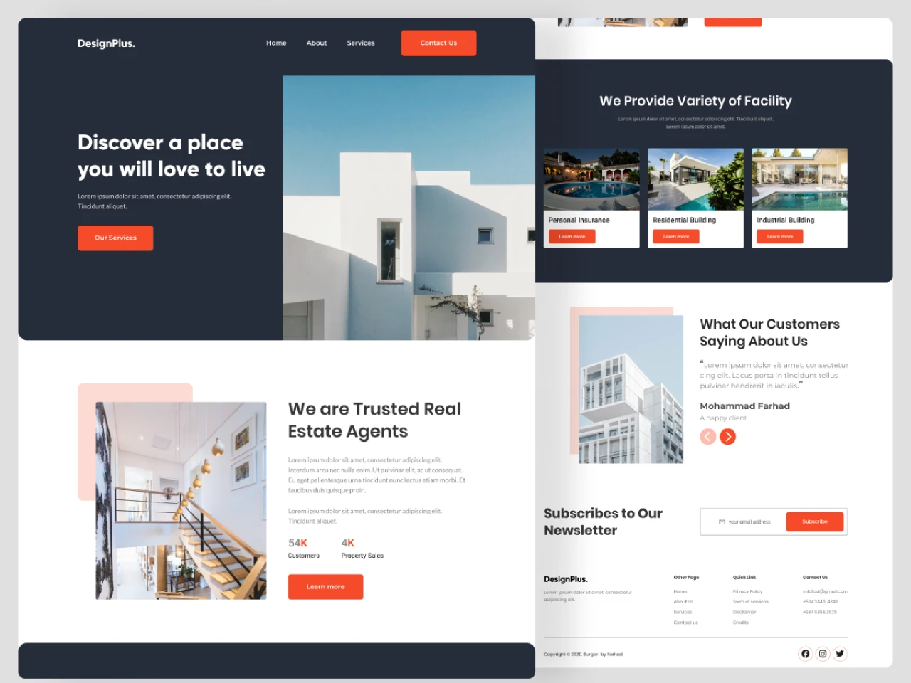 Real Estate Website Challenge for Figma and Adobe XD
