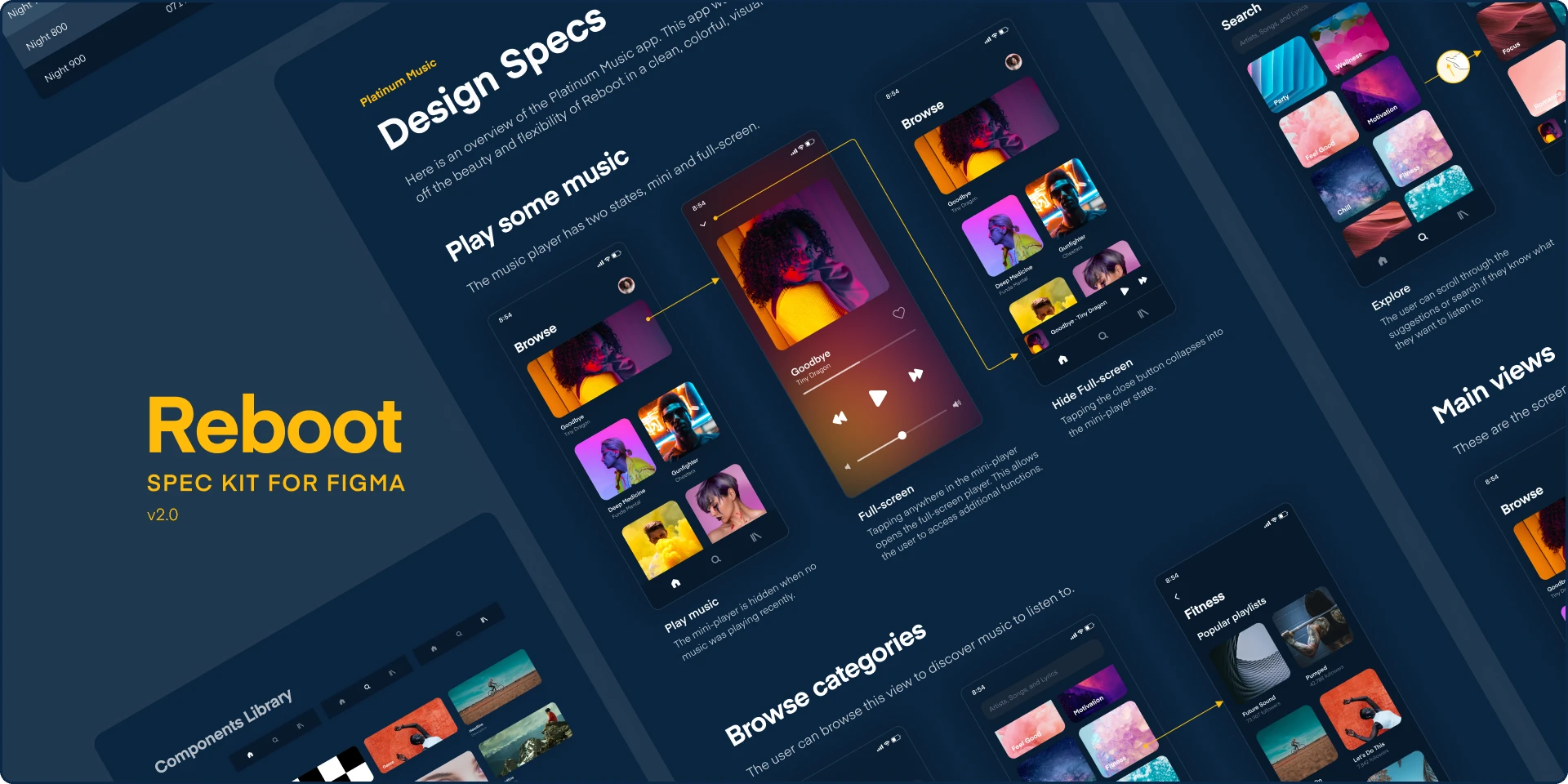 Reboot Spec Kit for Figma and Adobe XD