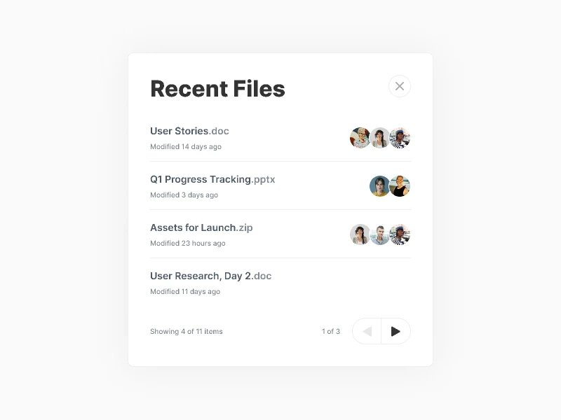 Recent Files Widget for Figma and Adobe XD