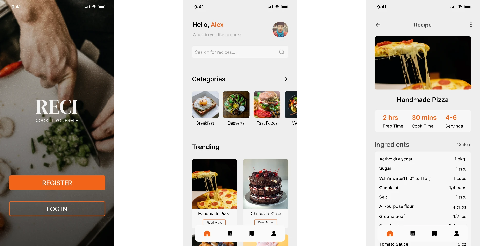 Recipe App for Figma and Adobe XD