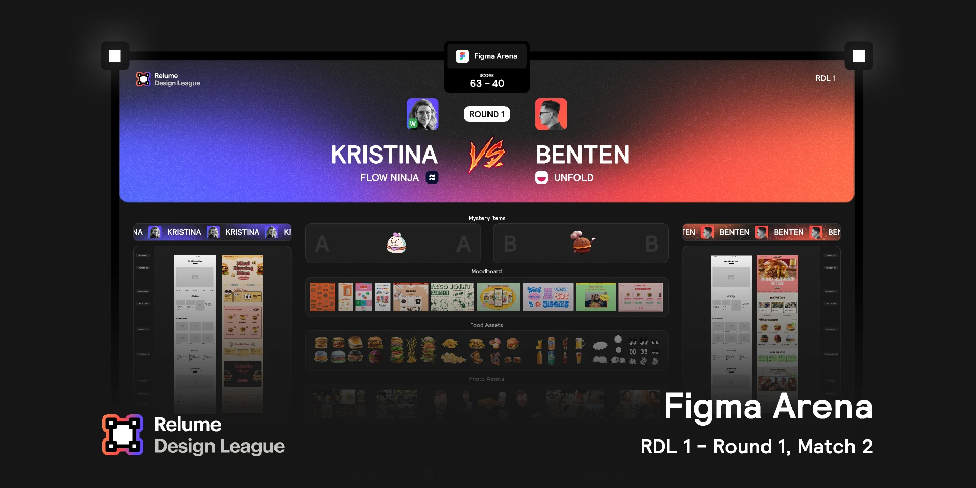 Relume Design League - Figma Arena | Flow Ninja vs Unfold for Figma and Adobe XD