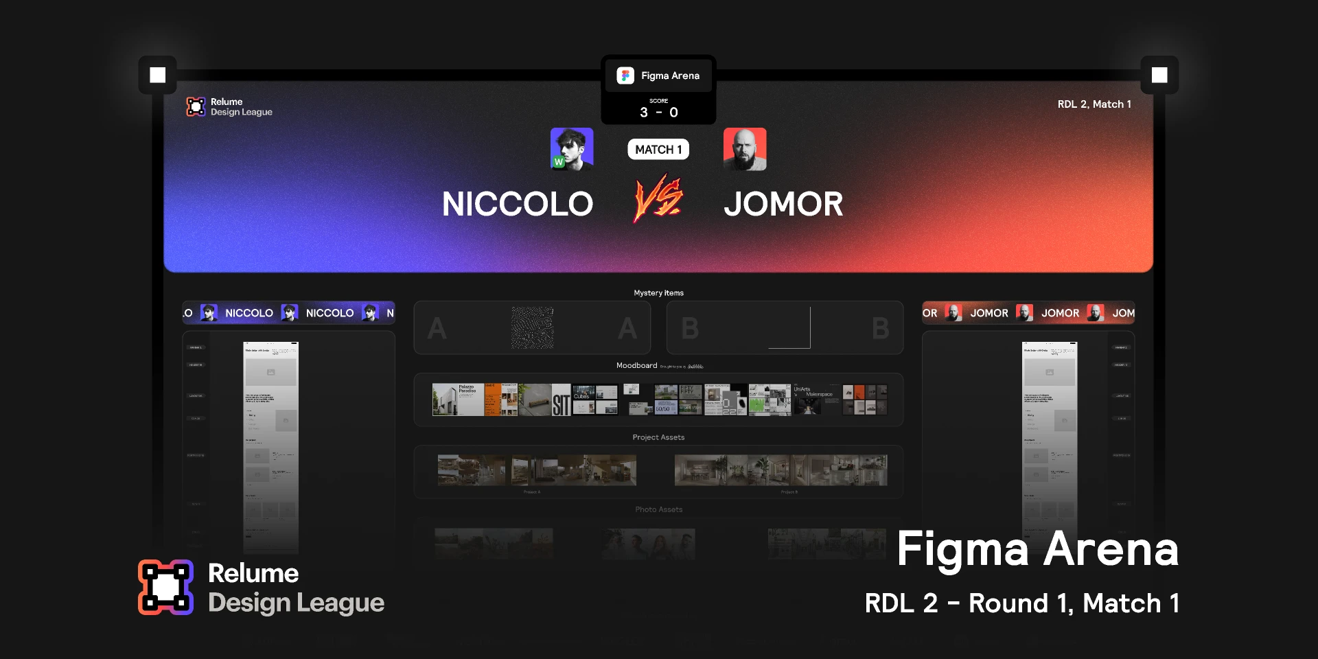 Relume Design League - Figma Arena | Niccolo vs Jomor for Figma and Adobe XD