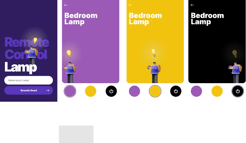 Remote Control Lamp for Figma and Adobe XD