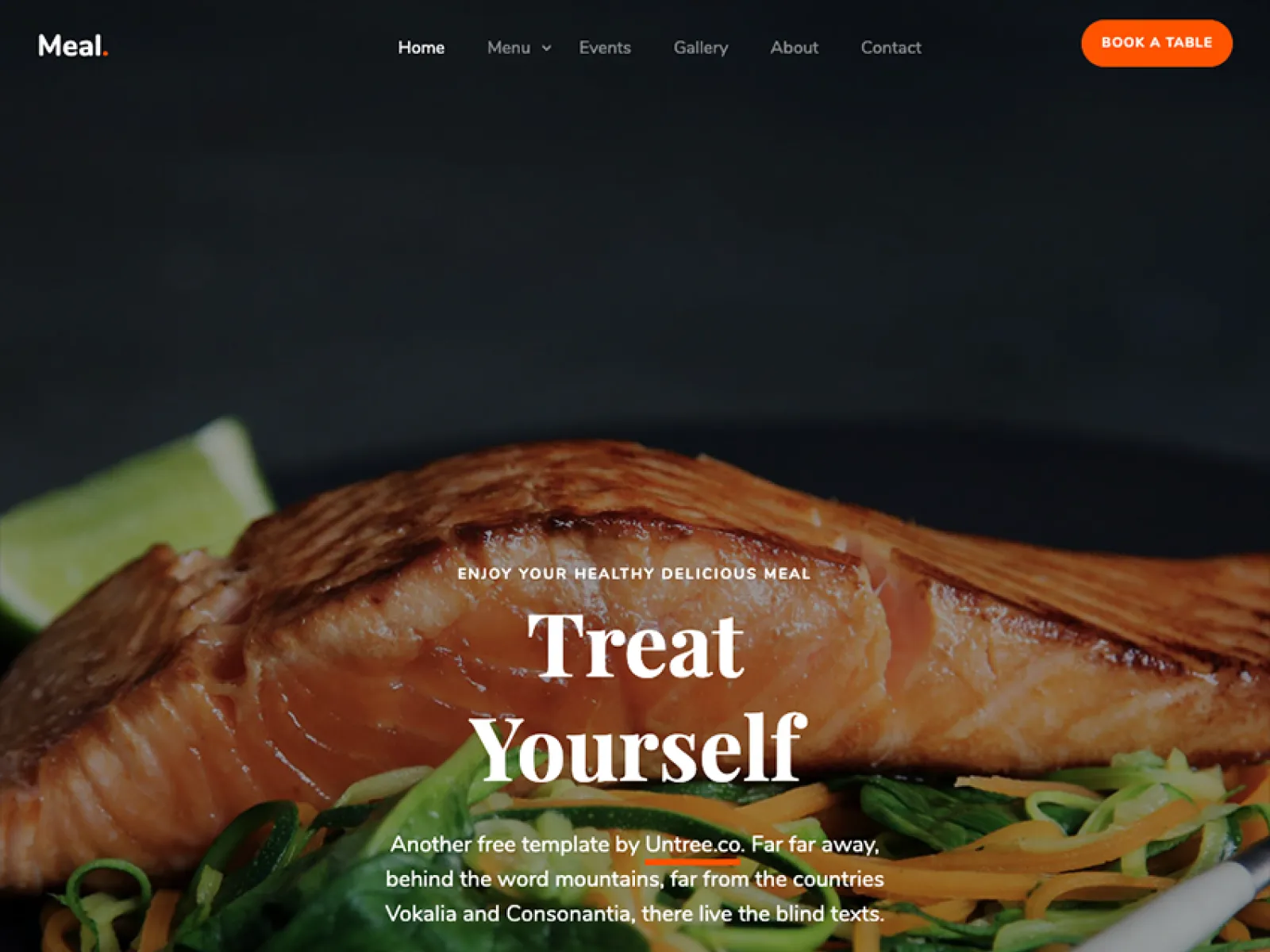 Restaurant Page Template  - Free Figma Template