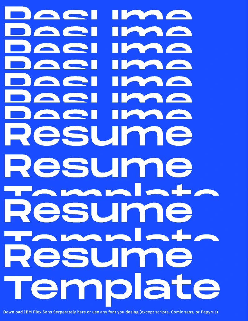 Resume Template for Figma and Adobe XD