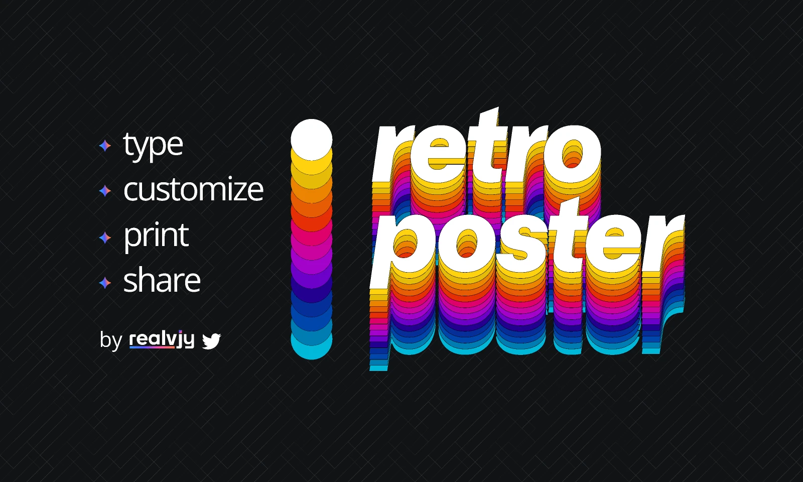 Retro poster for Figma and Adobe XD