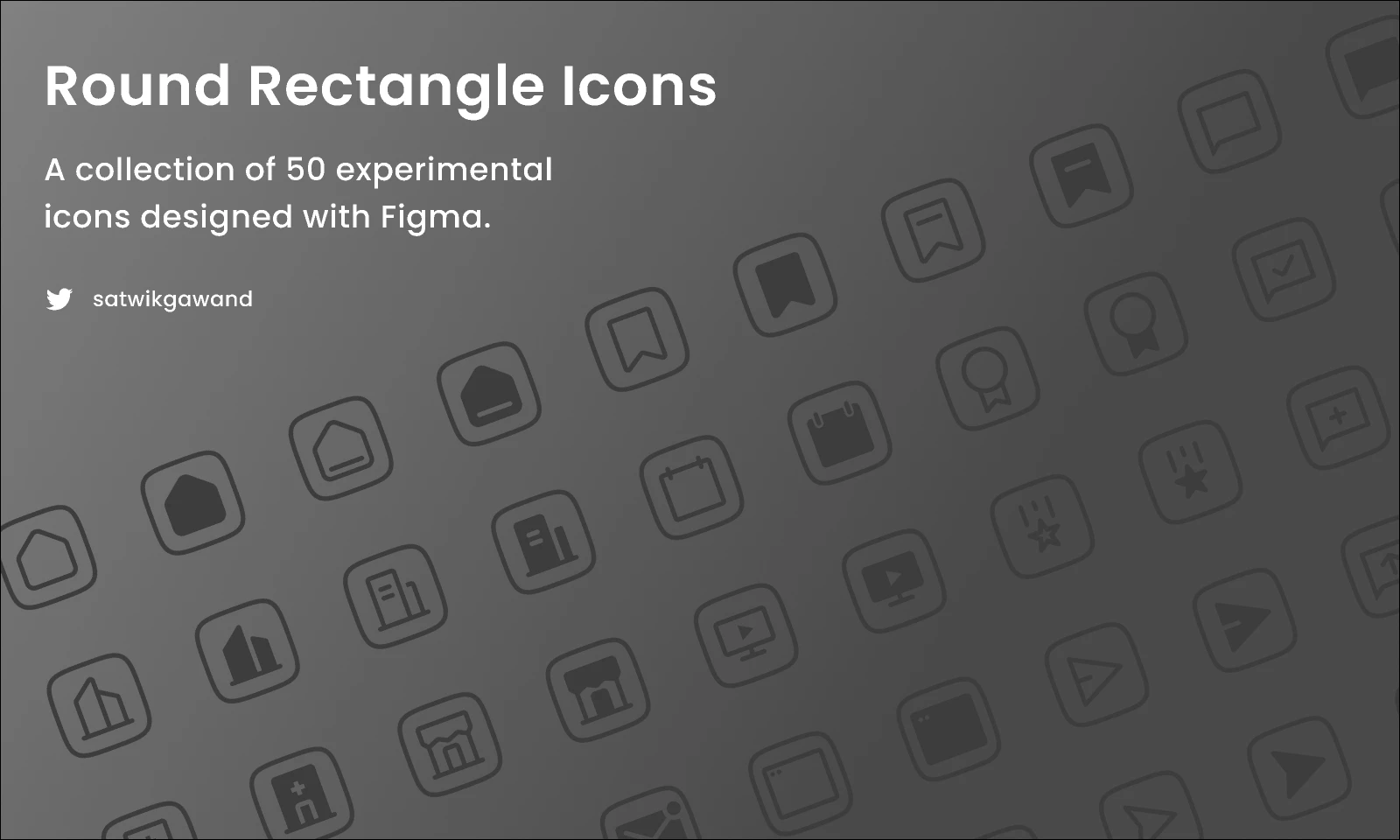 Round Rectangle Icons for Figma and Adobe XD