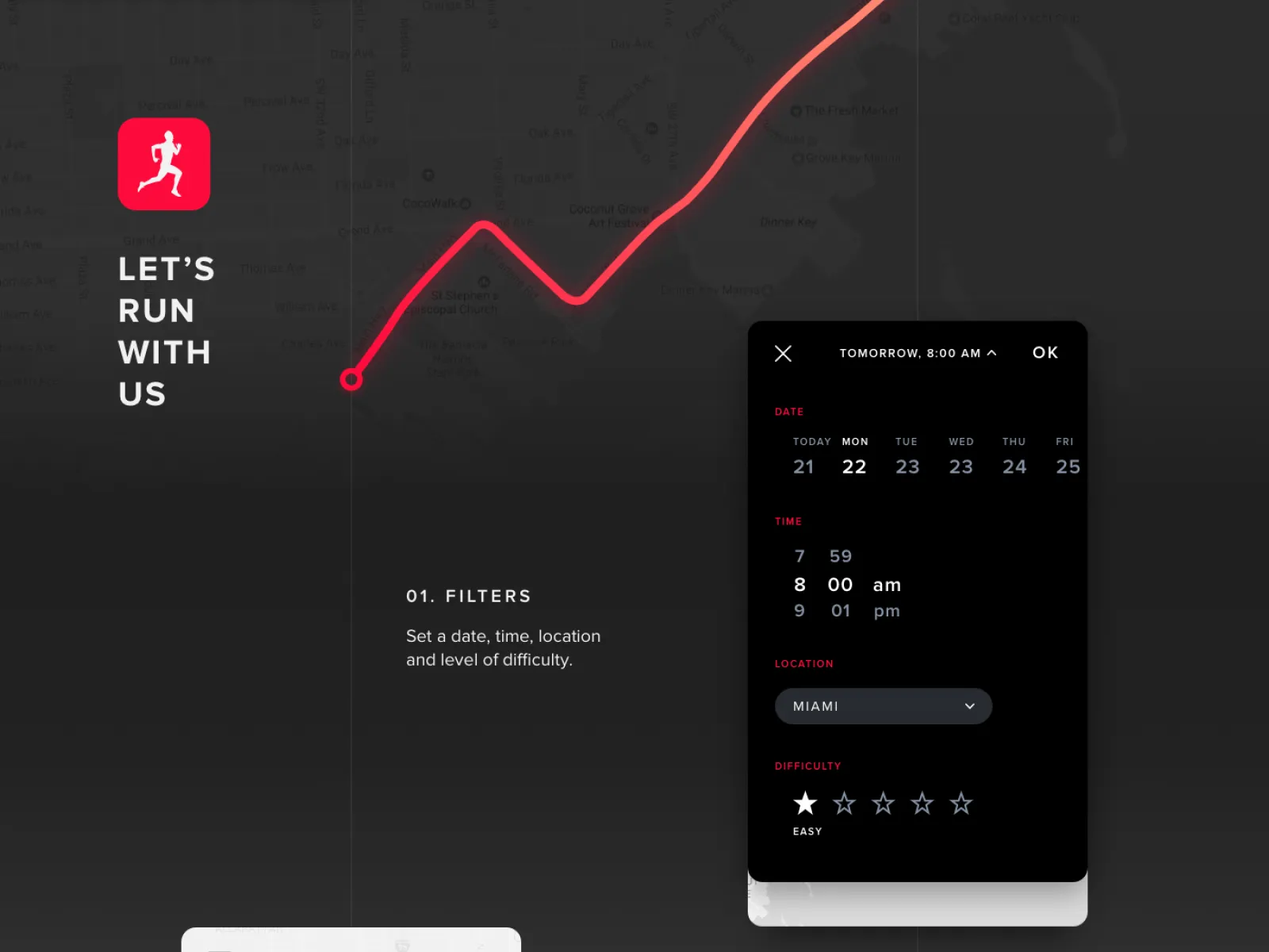 Running App Free UI Kit  - Free Figma Template