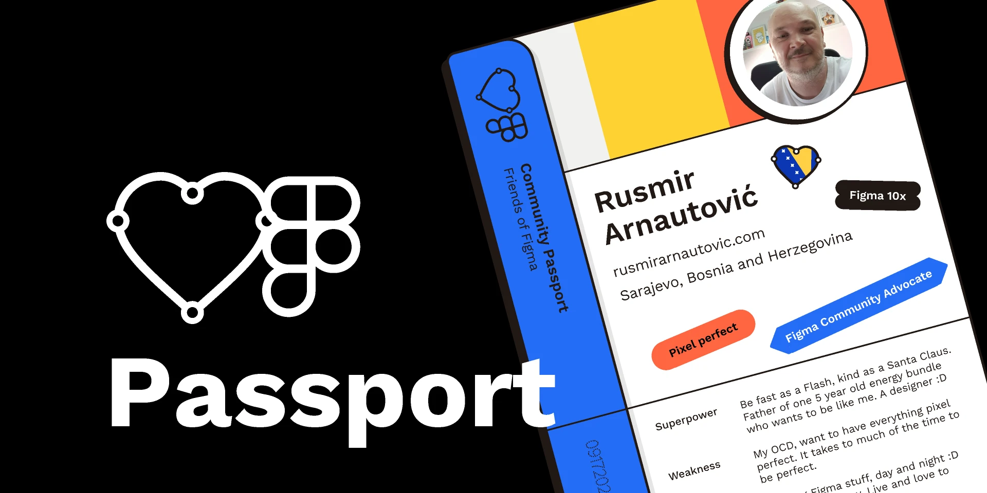 Rusmir Arnautovic Community Passport for Figma and Adobe XD