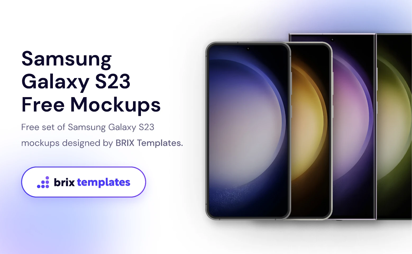 Samsung Galaxy S23 Figma Mockups | BRIX Templates for Figma and Adobe XD