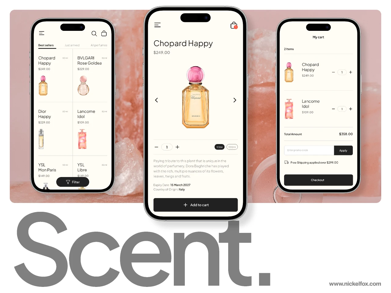 Scent- Premium Perfume Marketplace for Figma and Adobe XD