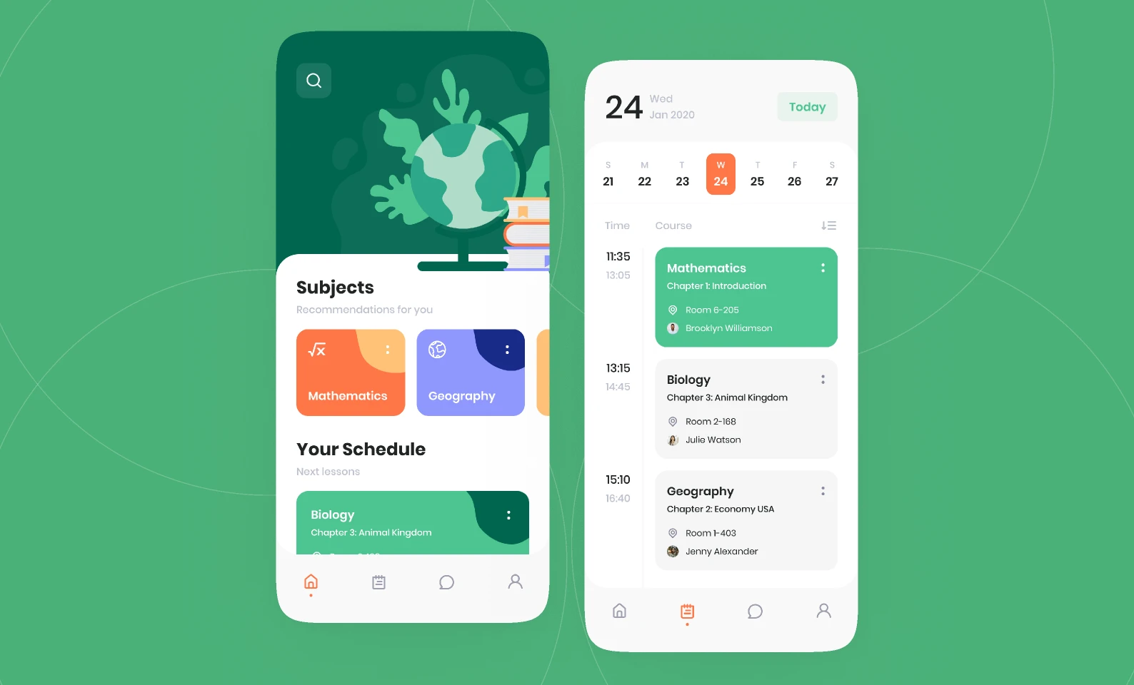 Schedule Management Platform (2019) for Figma and Adobe XD