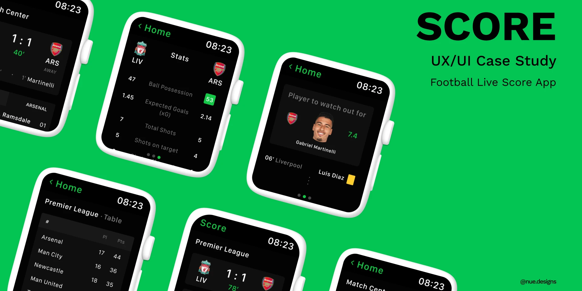 Score : Football Live Score Watch OS App for Figma and Adobe XD