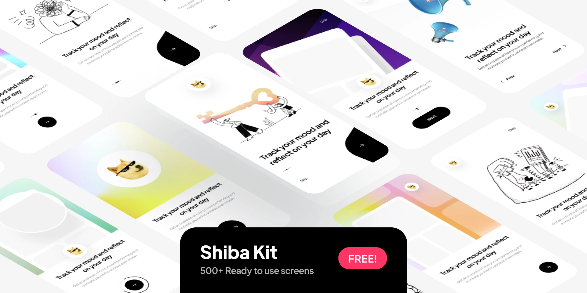 Shiba Kit | 500+ Onboarding UI Screens for Figma and Adobe XD