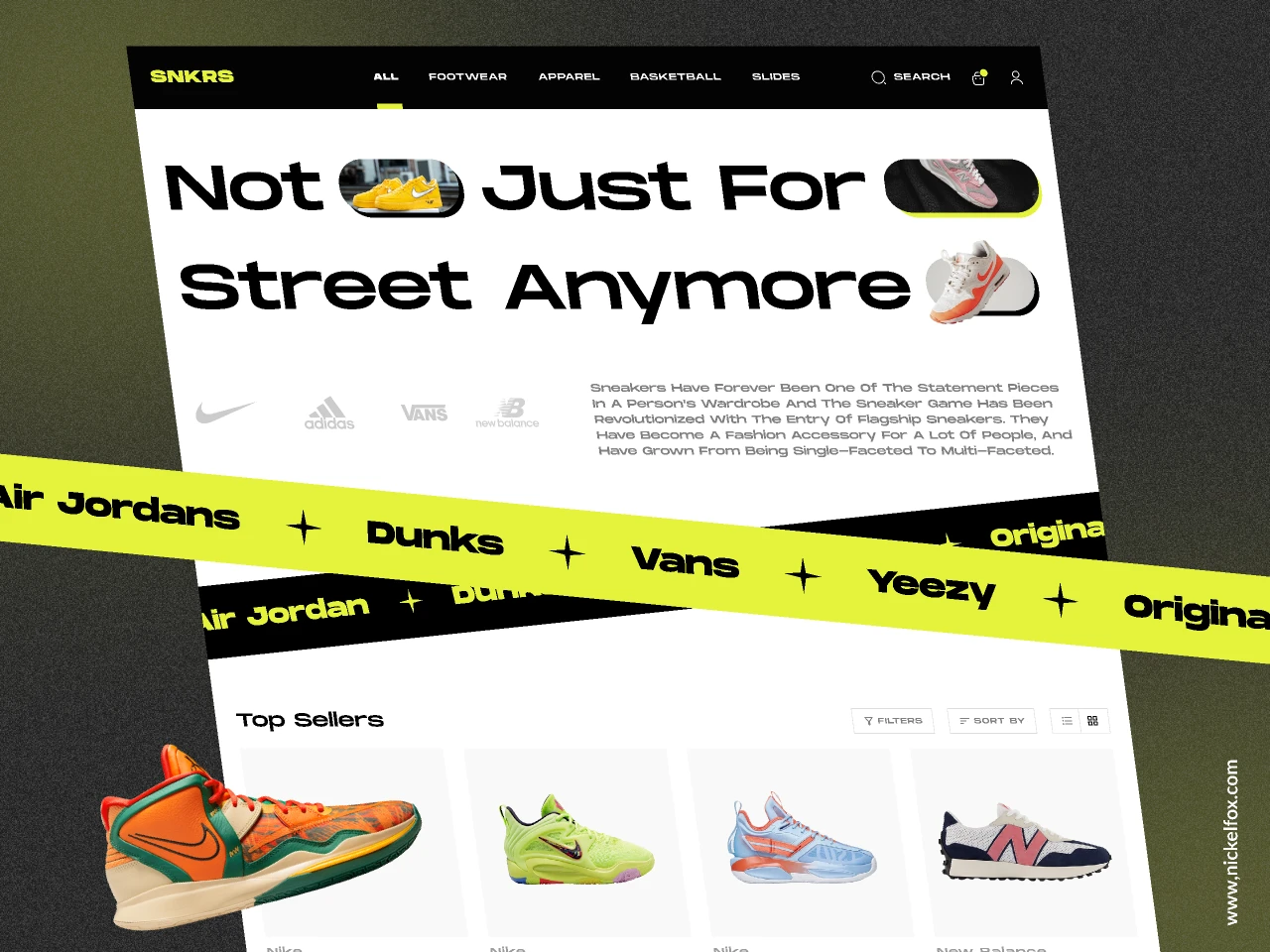 Shoes E-commerce Website for Figma and Adobe XD
