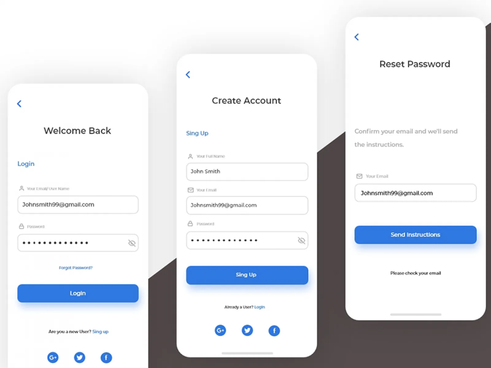 SignUP and Login UI Kit  - Free Figma Template