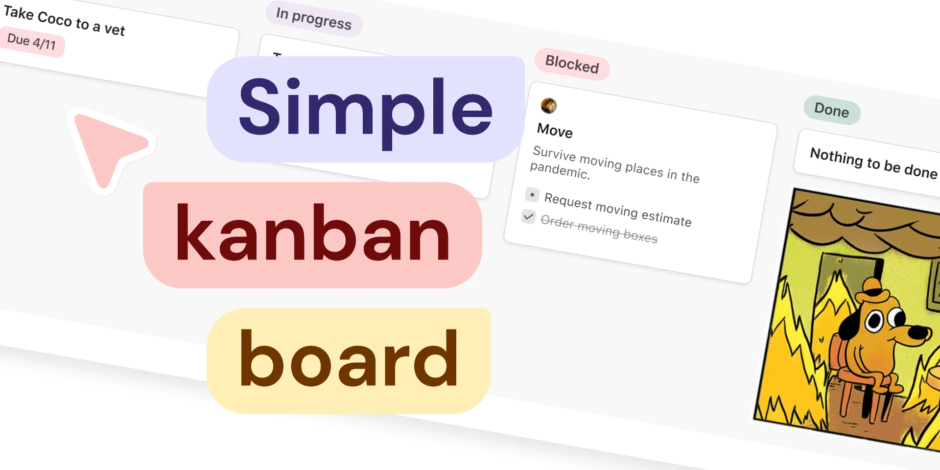 Simple Kanban Board for Figma and Adobe XD