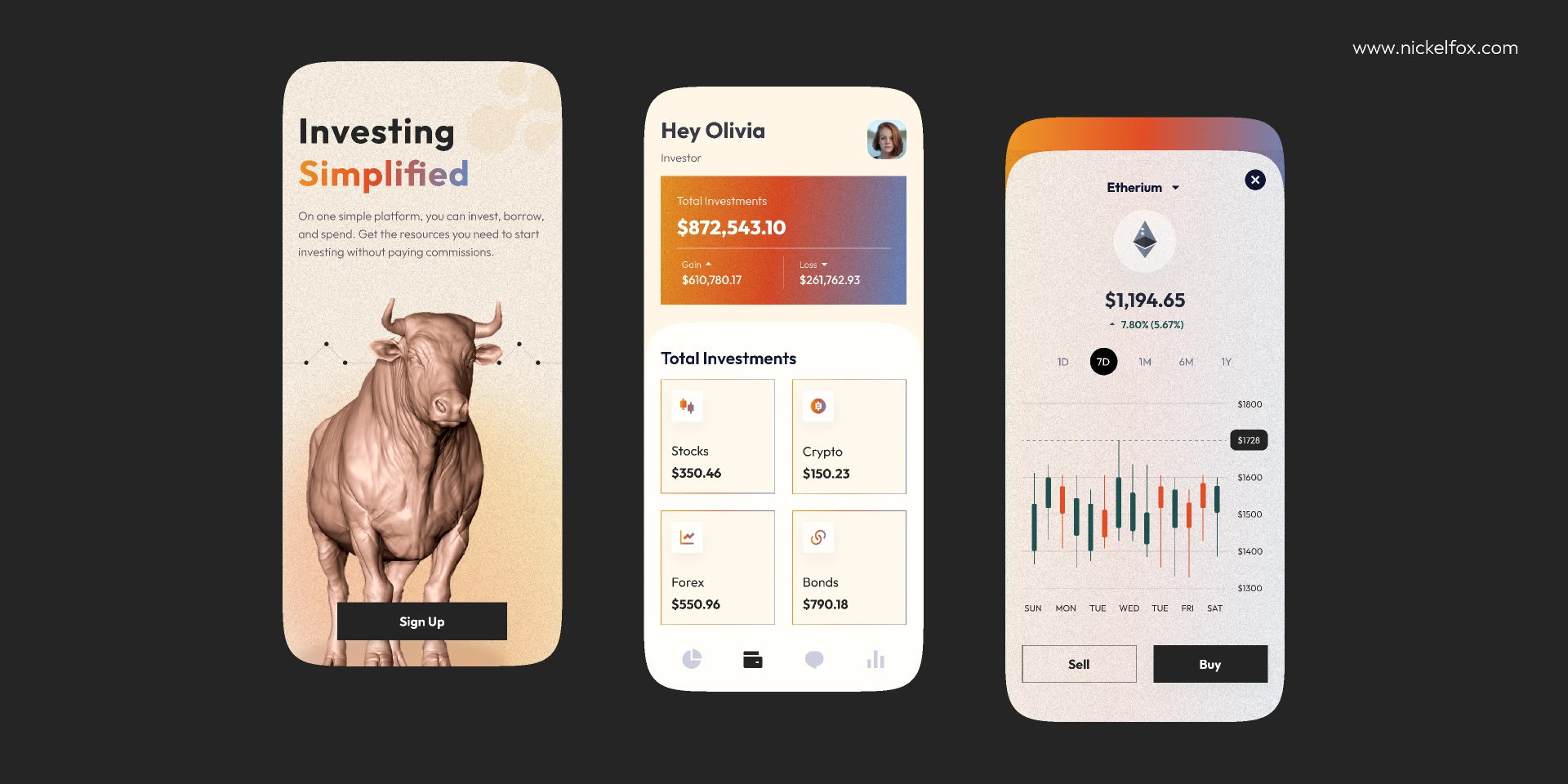 Simplified Investing for Figma and Adobe XD
