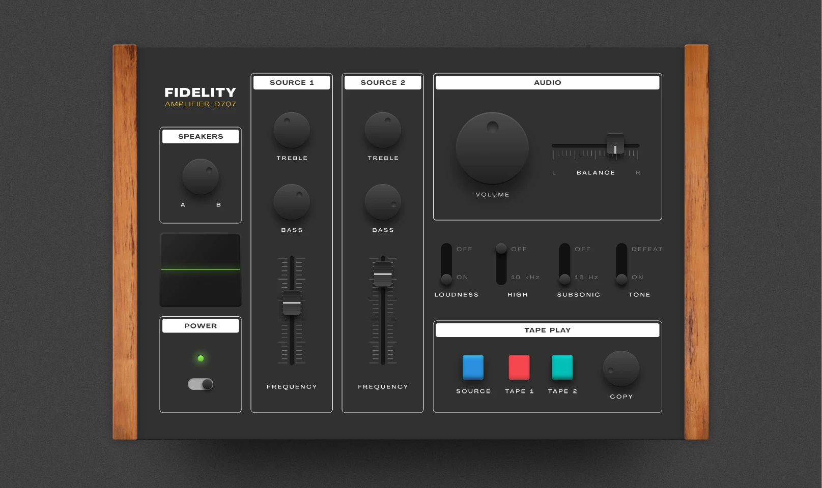 Skeuomorphic Audio Controller UI for Figma and Adobe XD